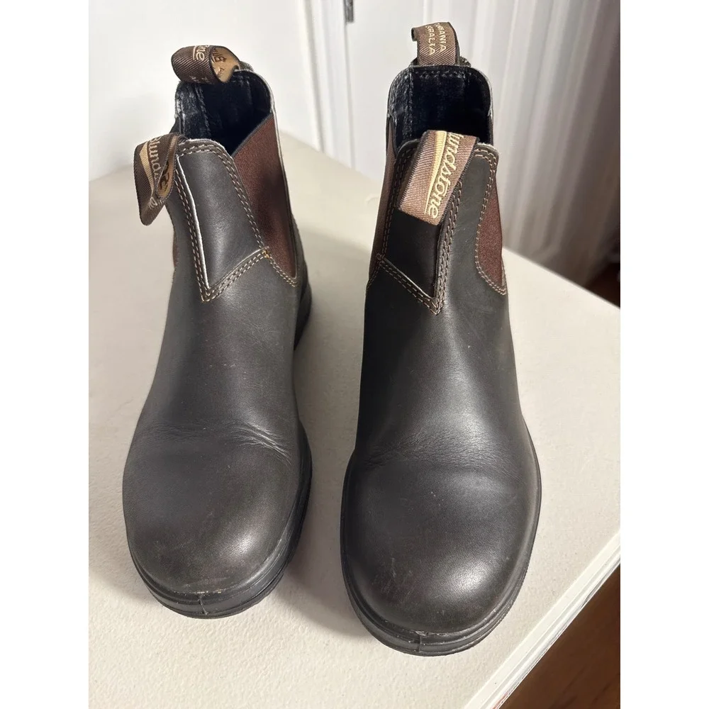 Blundstone 500 Series Chelsea Boots Stout Brown Leather Mens 6 Womens 8 AU 6